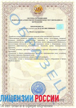 Образец сертификата соответствия (приложение) Новороссийск Сертификат ISO 27001
